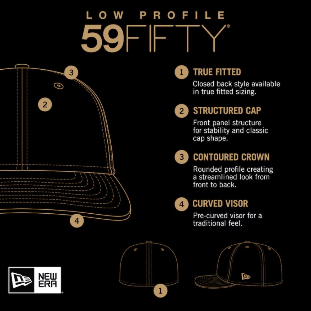 LA Clippers New Era Black Team Low Profile 59FIFTY Fitted Hat - Picture 6 of 6
